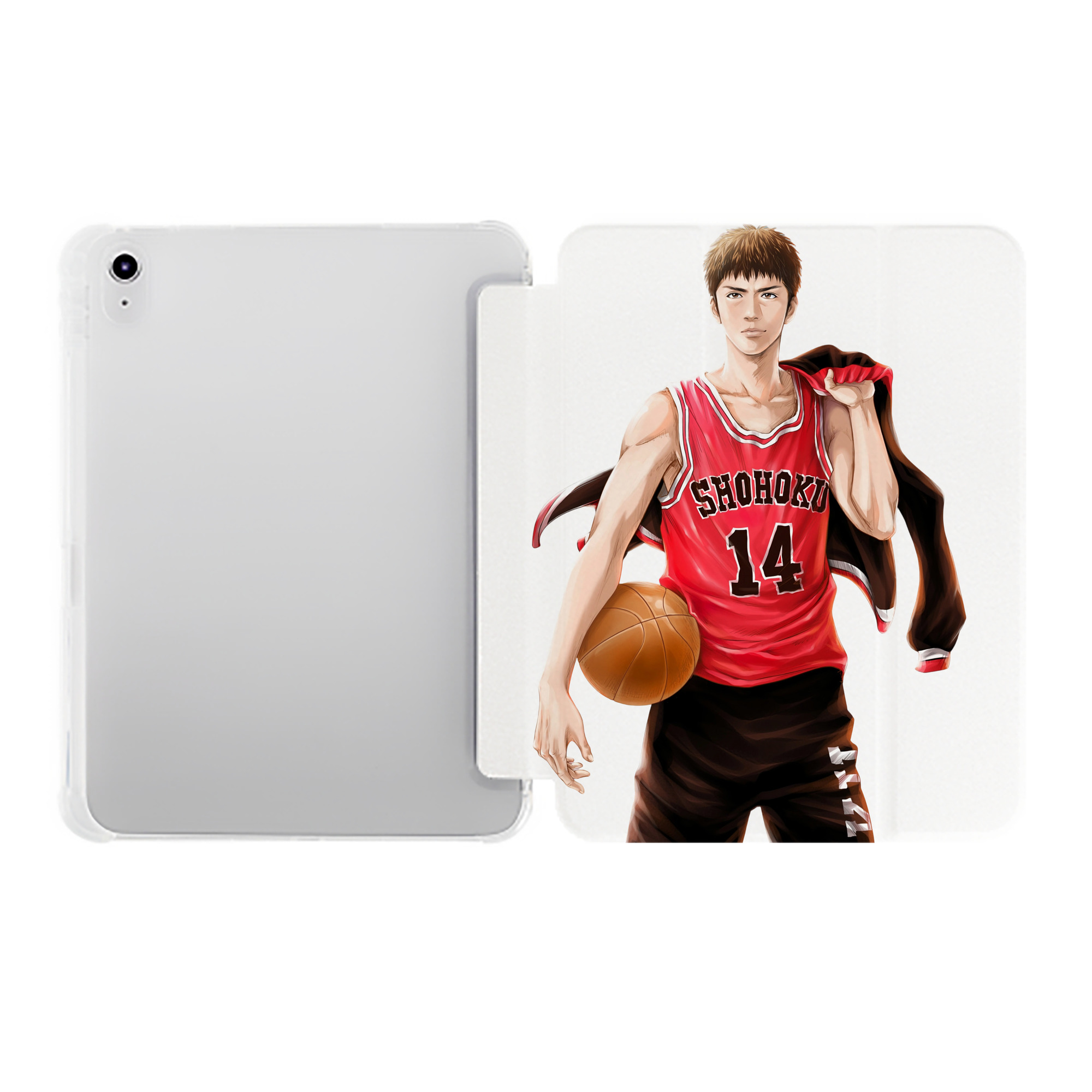 （画像用） SLAM DUNK／スラムダンク IPad ケース ペン収納付き 三つ折りスタンド PUレザー×シリコン 対応機種9.5/10.5/10.9インチ
